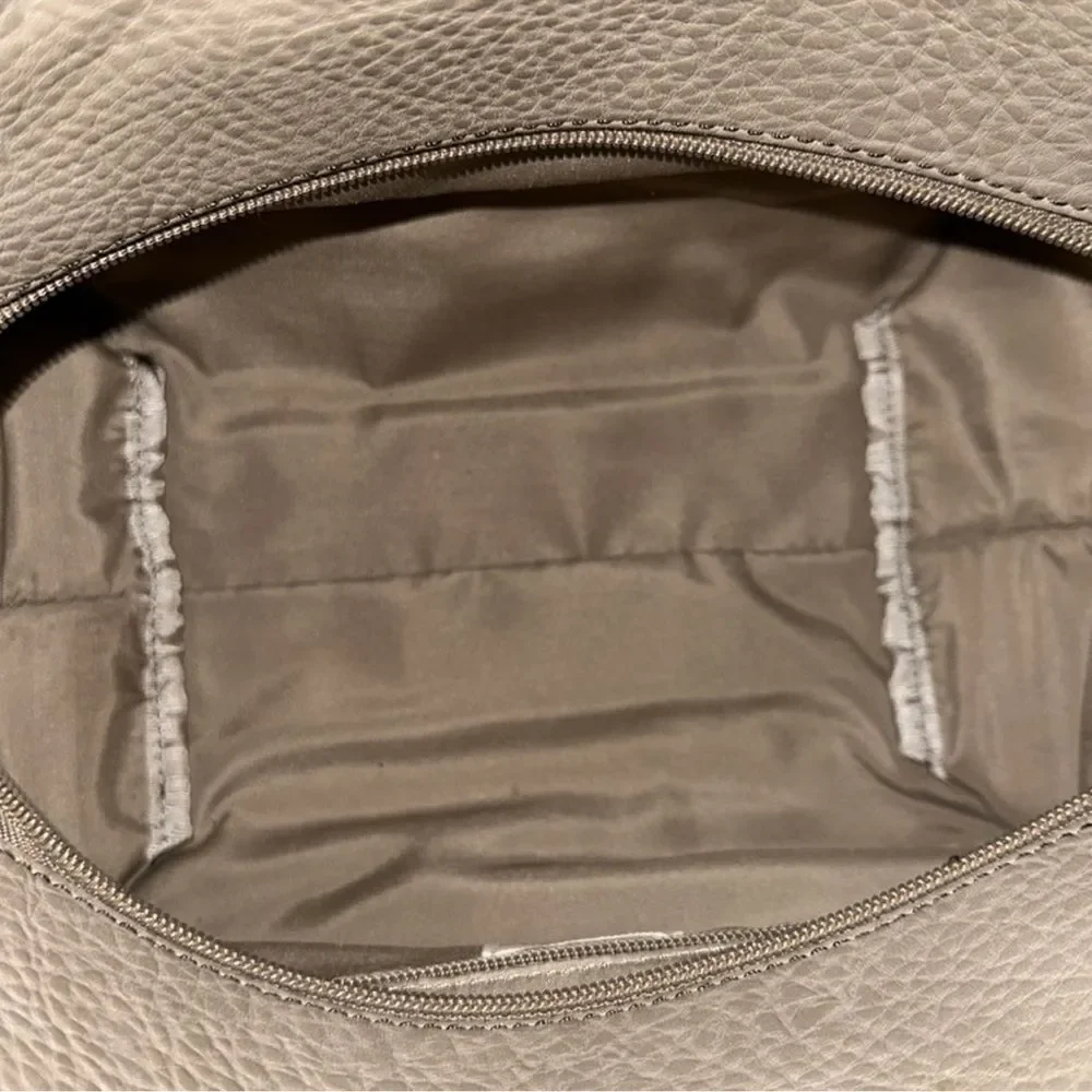 a.n.a. Taupe Faux Leather Satchel with Crossbody Strap